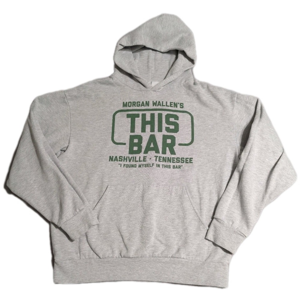 Morgan Wallen This Bar Hoodie Nashville TN Country Music Pullover L Gray